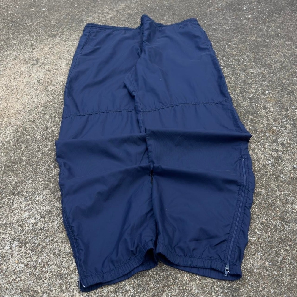 Vintage 90s Nike Track Pants Navy Blue Athletic Y2K Baggy Wide Leg 2000s XL f3